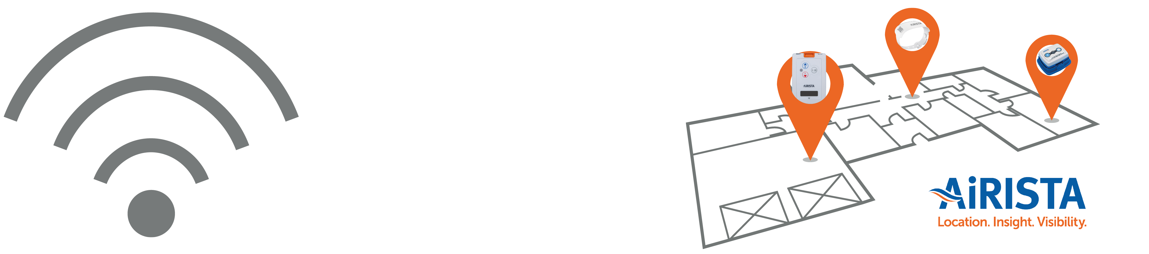 AiRISTA Partner Banner - mit der Aufschrift Real Time Location System