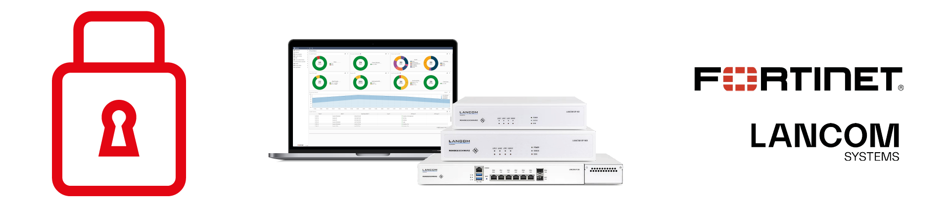 Fortinet and Lancom Partner Banner
