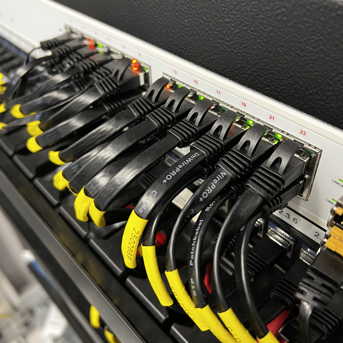 SlimWire - In a server cabinet