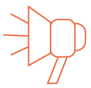 AiRISTA - Megaphone icon for sending instant text or warning messages