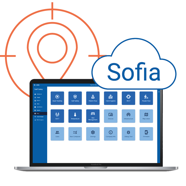 Laptop with Sofia displayed